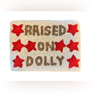 Raised On Dolly Beaded Cash/Card Pouch NWOT